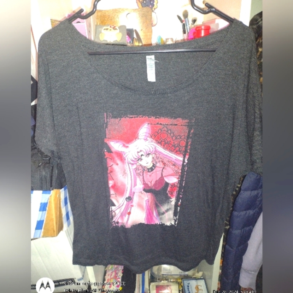 Sailor Moon Black Lady One of a Kind Ladies Tee sz L